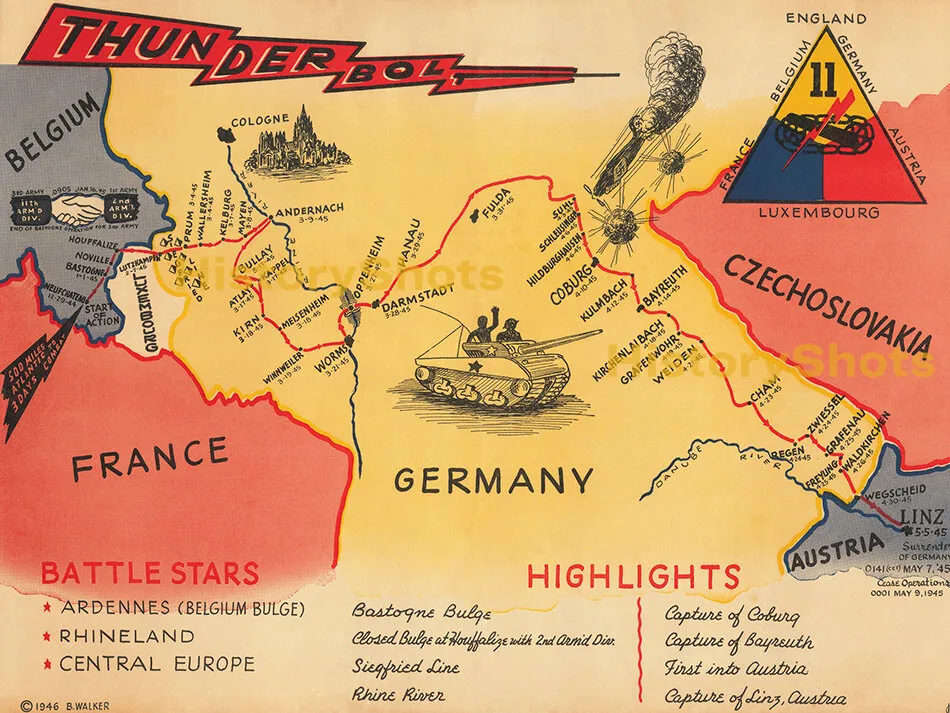 11th Armored Division Campaign Map
