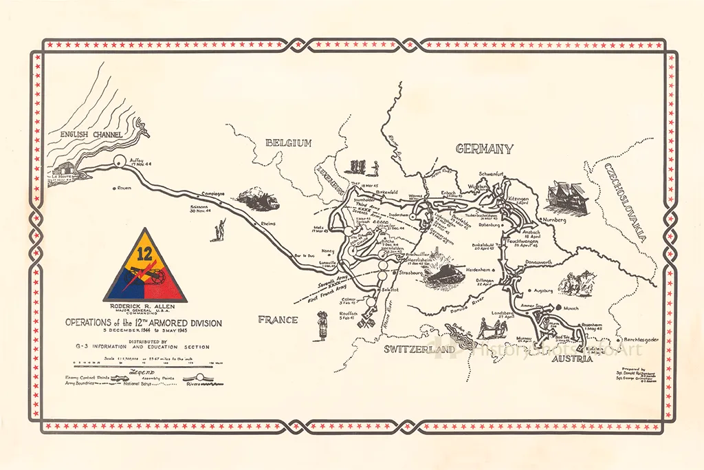 12th Armored Division Campaign Map