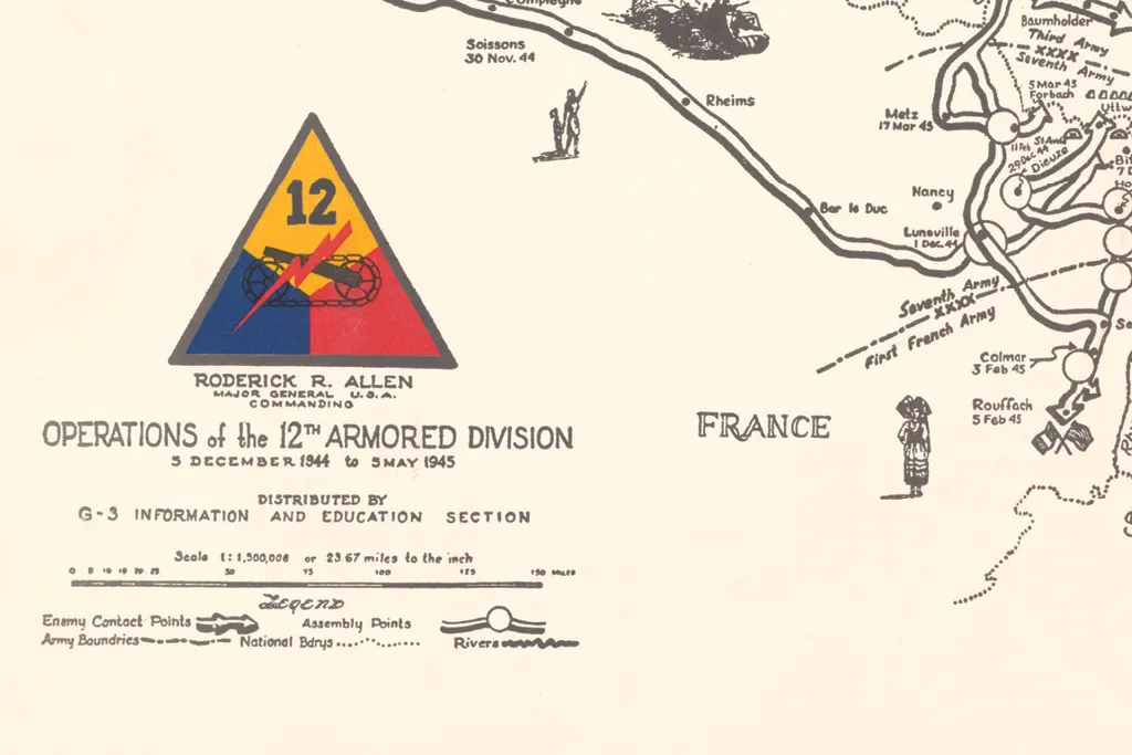 12th Armored Division Campaign Map
