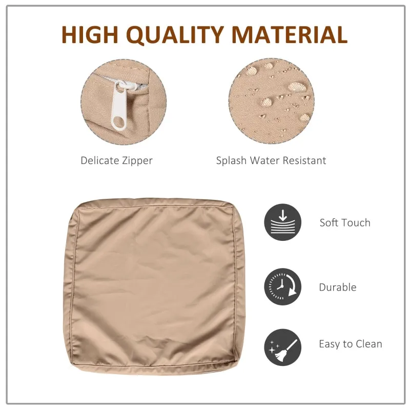 14pc Patio Rattan Sofa Set Cushion Cover - Beige