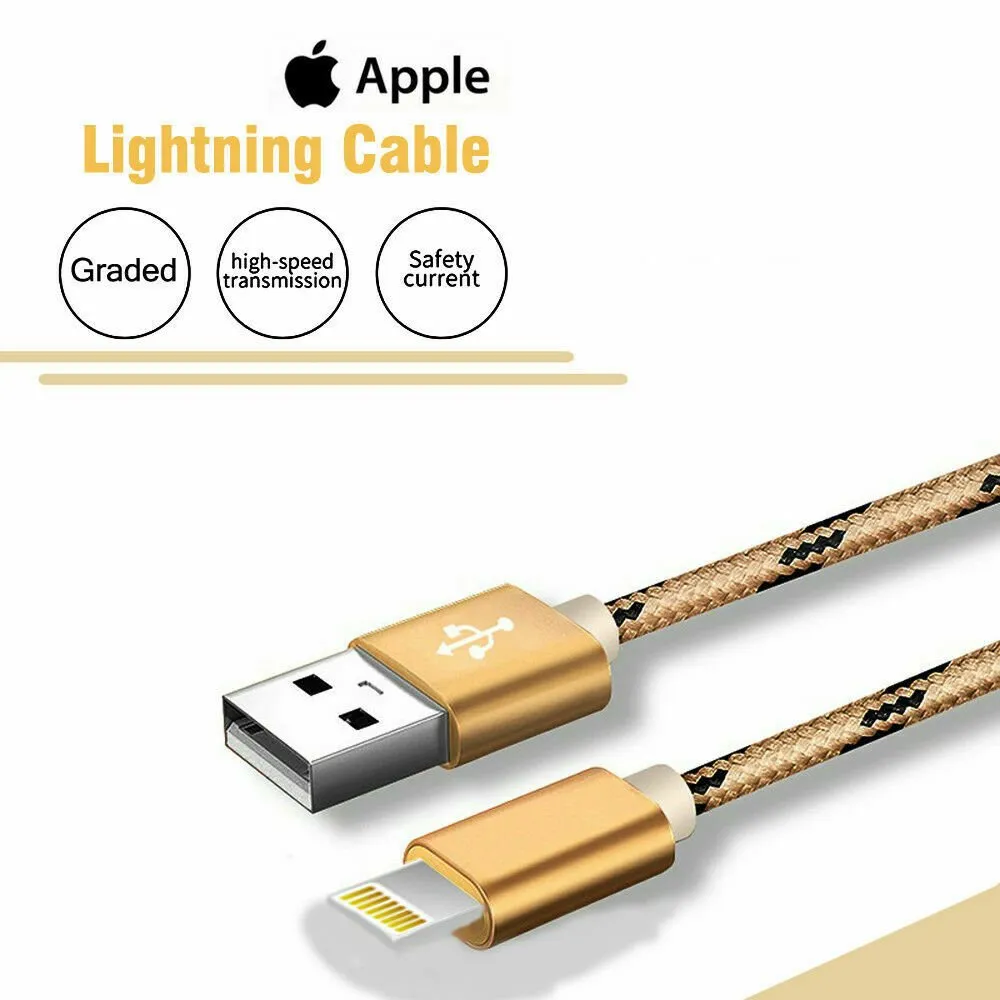 1M Black Fast Charging Lightning Data Sync Charger Cable Cord For  iPhone