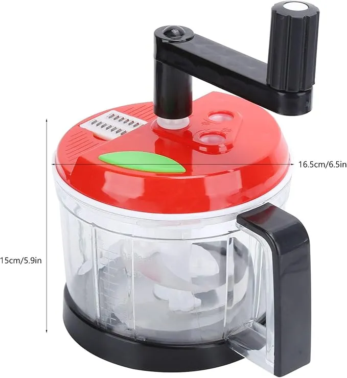 3.5L Powerful Manual Stainless Steel Food Chopper Processor with grater and lemon squeezer