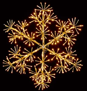 4' Gold Wall Mount LED Snowflake