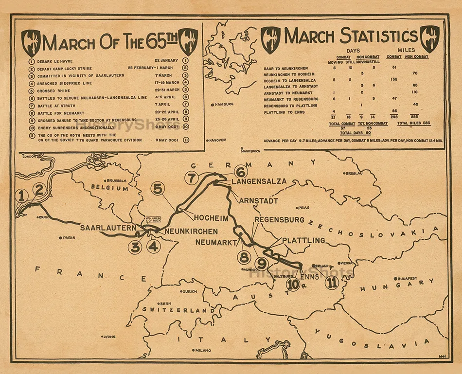 65nd Infantry Division Campaign Map