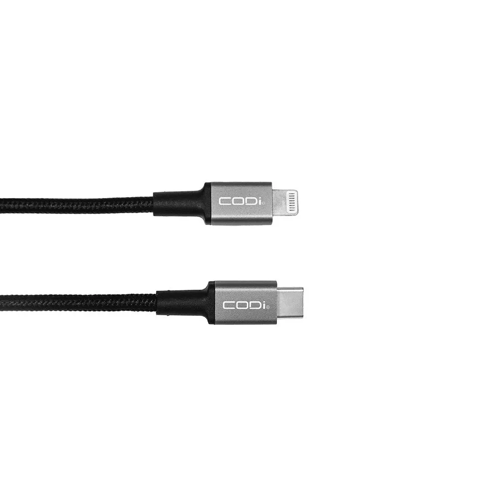 6ft Braided Nylon USB-C to MFI Lightning Charge & Sync Cable
