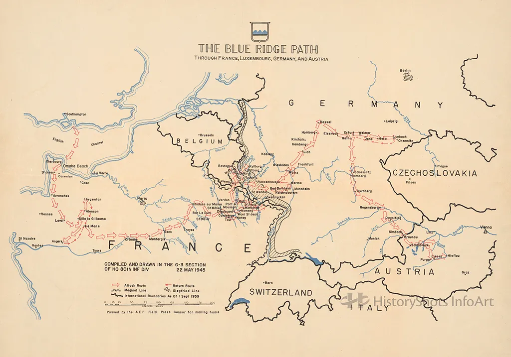 80th Infantry Division Campaign Map
