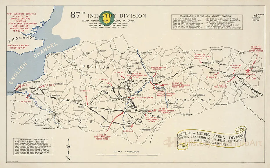 87th Infantry Division Campaign Map