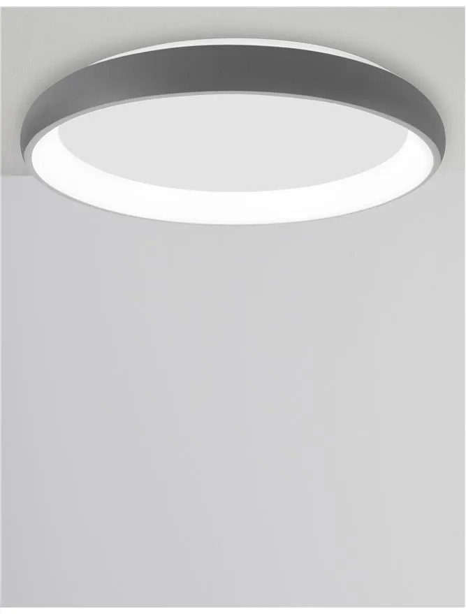 ALB Sandy Grey Aluminium & Acrylic Dimmable Inner Light Ring Flush Medium - ID 10385