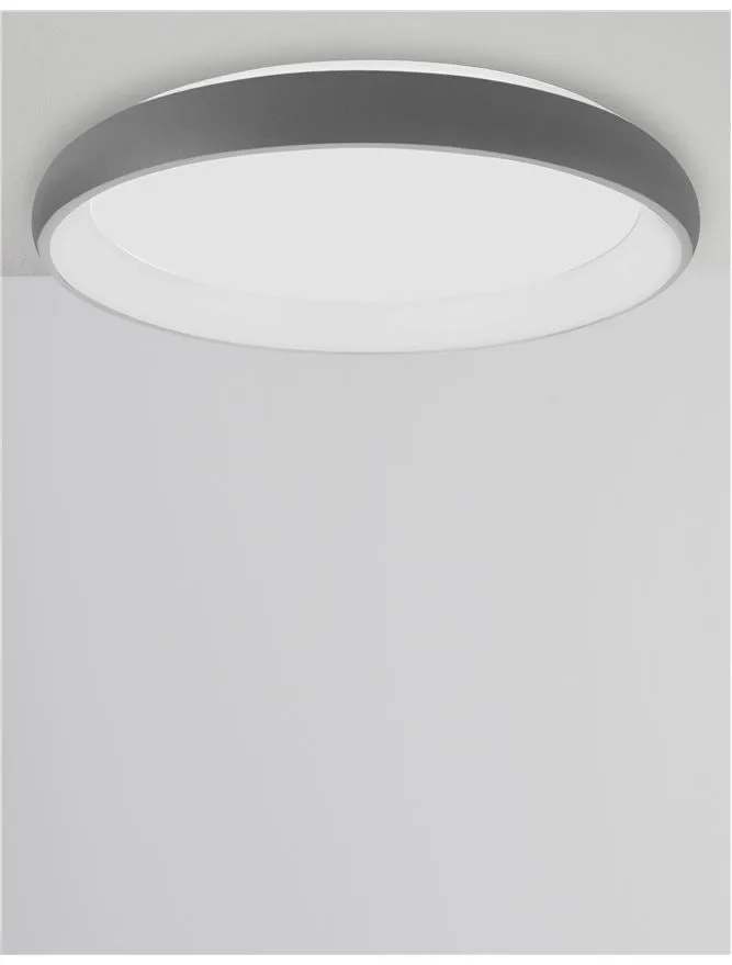 ALB Sandy Grey Aluminium & Acrylic Dimmable Inner Light Ring Flush Medium - ID 10385
