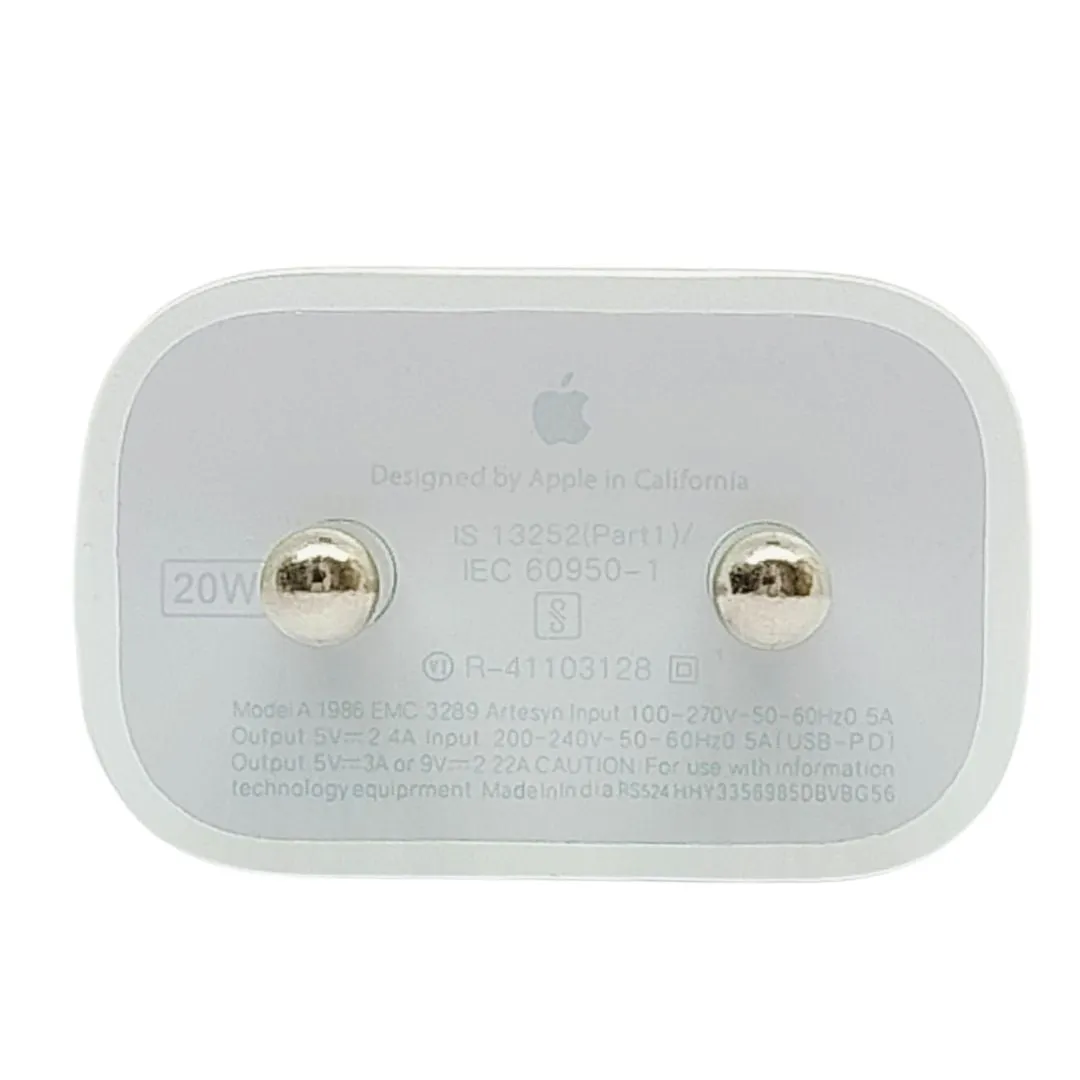 Apple iPhone 13 Mini 20W USB‑C Power Adapter With USB-C to Lightning Charge Cable