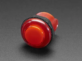 Arcade Button with LED - 30mm Translucent Red