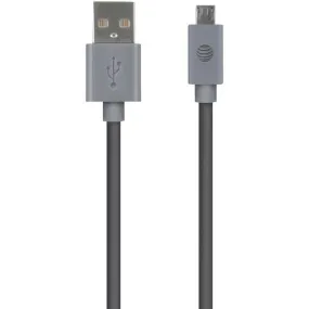 AT&T MC10-GRY USB to Micro USB Charge & Sync Cable, 10ft (Gray)