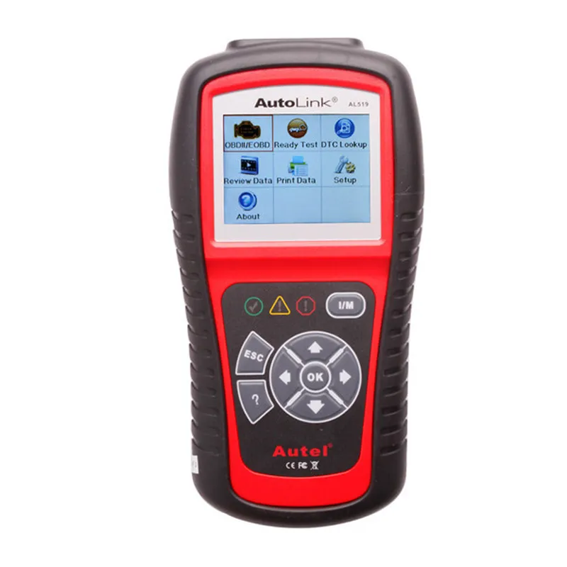 Autel Autolink AL519 Car OBD2 Scanner Code Reader Diagnostic Tool I/M Readiness DTC MIL Graphs Data with TFT LCD Display