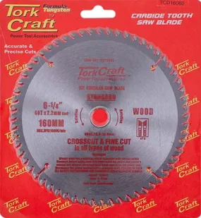 BLADE TCT 160 X 60T 20/16 GENERAL PURPOSE CROSS CUT