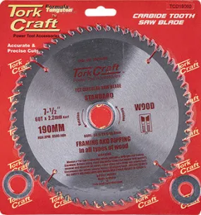 BLADE TCT 190 X 60T 30/20 GENERAL PURPOSE CROSS CUT