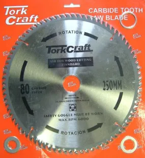 BLADE TCT 250 X 80T 30/1/20/1 GENERAL PURPOSE CROSS CUT SMOOTH