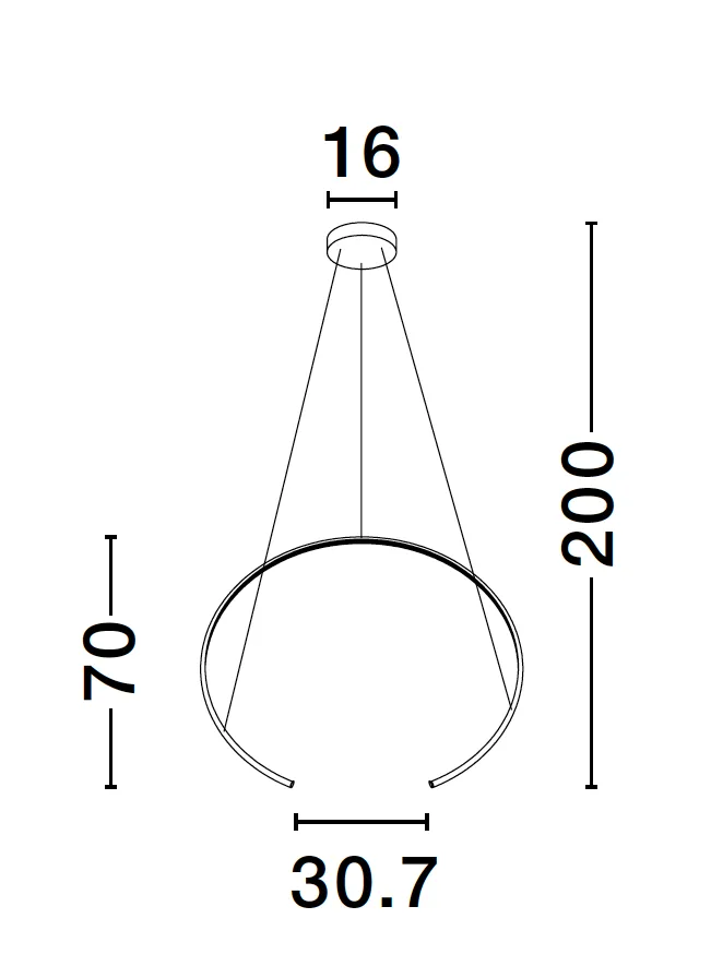 BRE Sandy Black Aluminium & Acrylic Split Loop Tubular Pendant - ID 10192