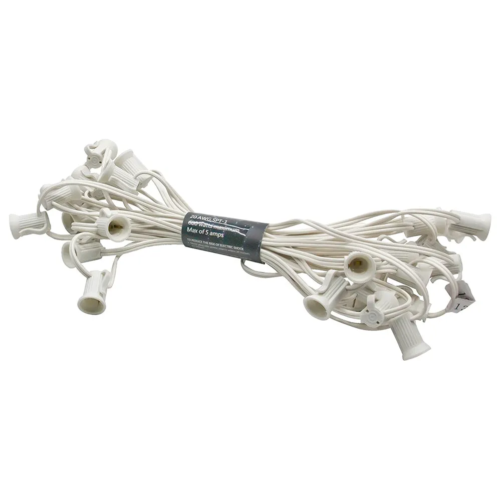 C9 Socket Seasonal Light String Only - C9 Bulbs Not Included