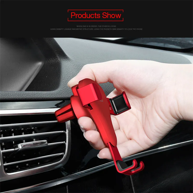 Cafele Gravity Car Outlet Air Vent Car Mobile Phone Holder Navigation Frame Bracket Clip Universal For iPhone For Samsung