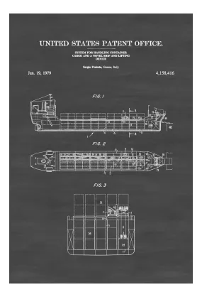 Cargo Ship Patent - Patent Print, Vintage Nautical, Naval Art, Sailor Gift, Sailing Decor, Nautical Decor, Boating Decor, Boat Patent Print