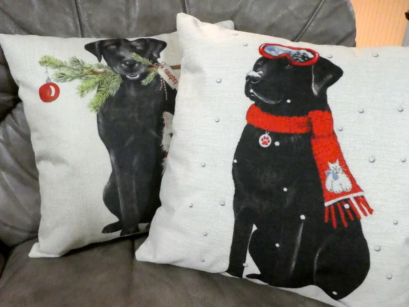Christmas Pillow covers, Christmas decorations, dog pillow covers, cat pillow covers