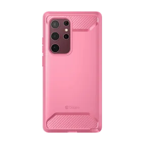 Clayco Samsung Galaxy S22 Ultra Xenon Full-Body Rugged Case with Screen Protector-Pink