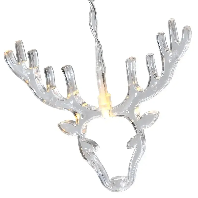 Clear Acrylic Deer String Lights Warm White