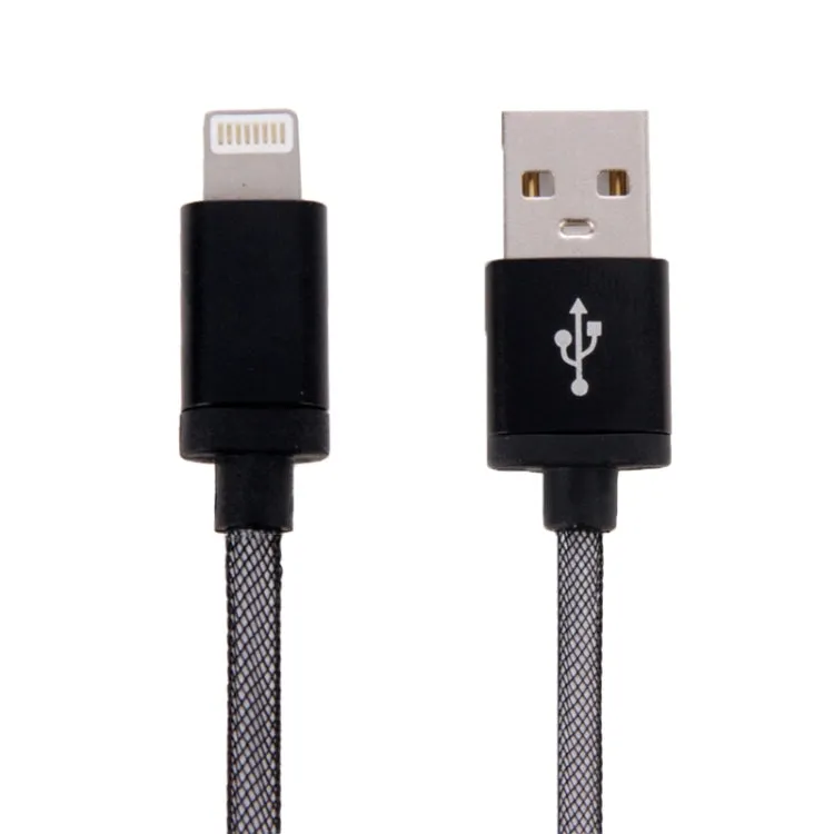 Compact 25cm 8 Pin to USB Metal Head Data/Charger Cable