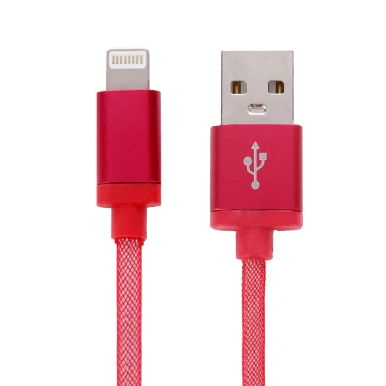 Compact 25cm 8 Pin to USB Metal Head Data/Charger Cable