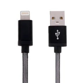 Compact 25cm 8 Pin to USB Metal Head Data/Charger Cable