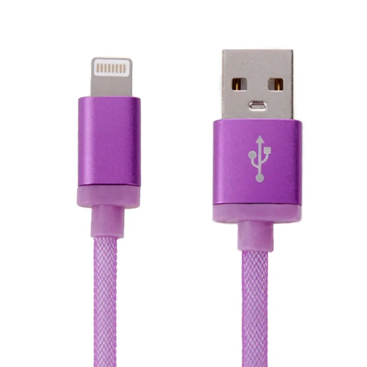 Compact 25cm 8 Pin to USB Metal Head Data/Charger Cable