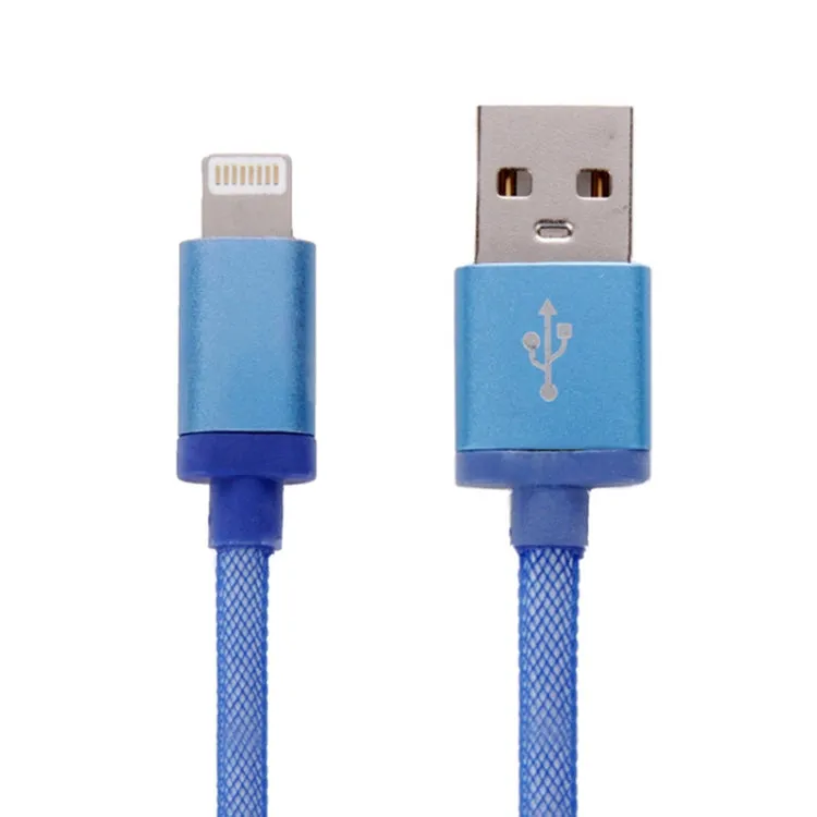 Compact 25cm 8 Pin to USB Metal Head Data/Charger Cable