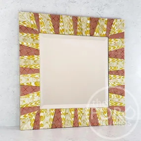 Coral & Gold Mirror by Emily Shane