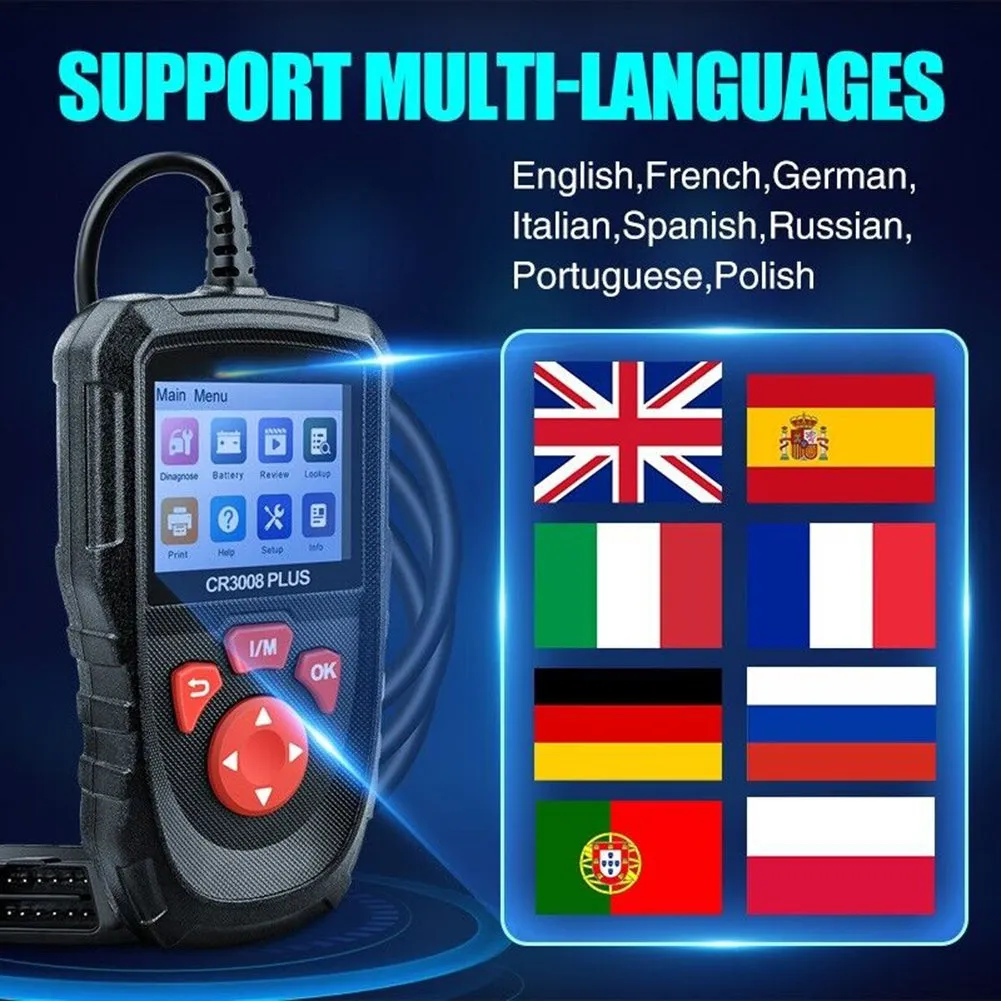 CR3008 PLUS Car Diagnostic Tool OBD 2 Multi Code Scanner LED