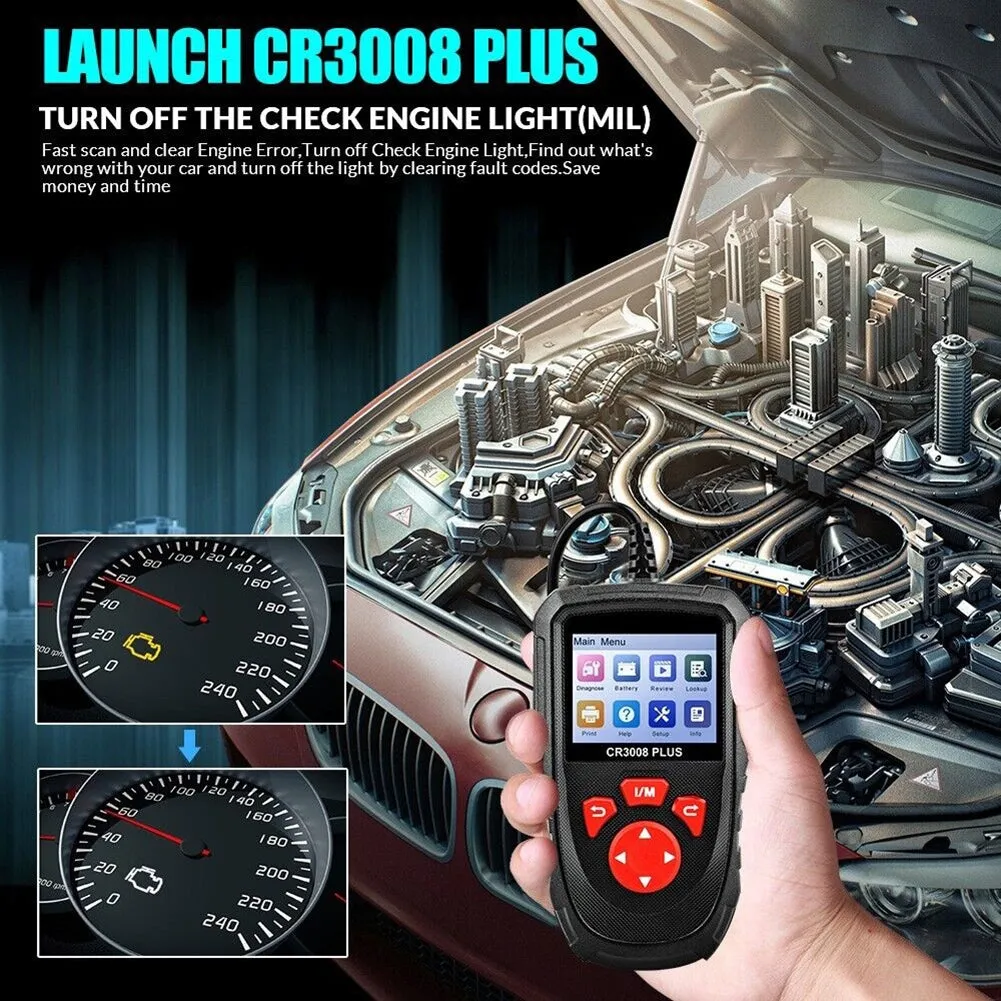 CR3008 PLUS Car Diagnostic Tool OBD 2 Multi Code Scanner LED