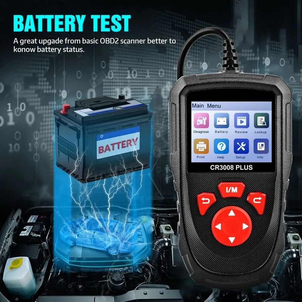 CR3008 PLUS Car Diagnostic Tool OBD 2 Multi Code Scanner LED