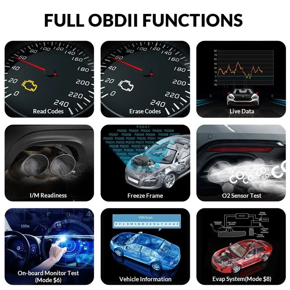 CR3008 PLUS Car Diagnostic Tool OBD 2 Multi Code Scanner LED
