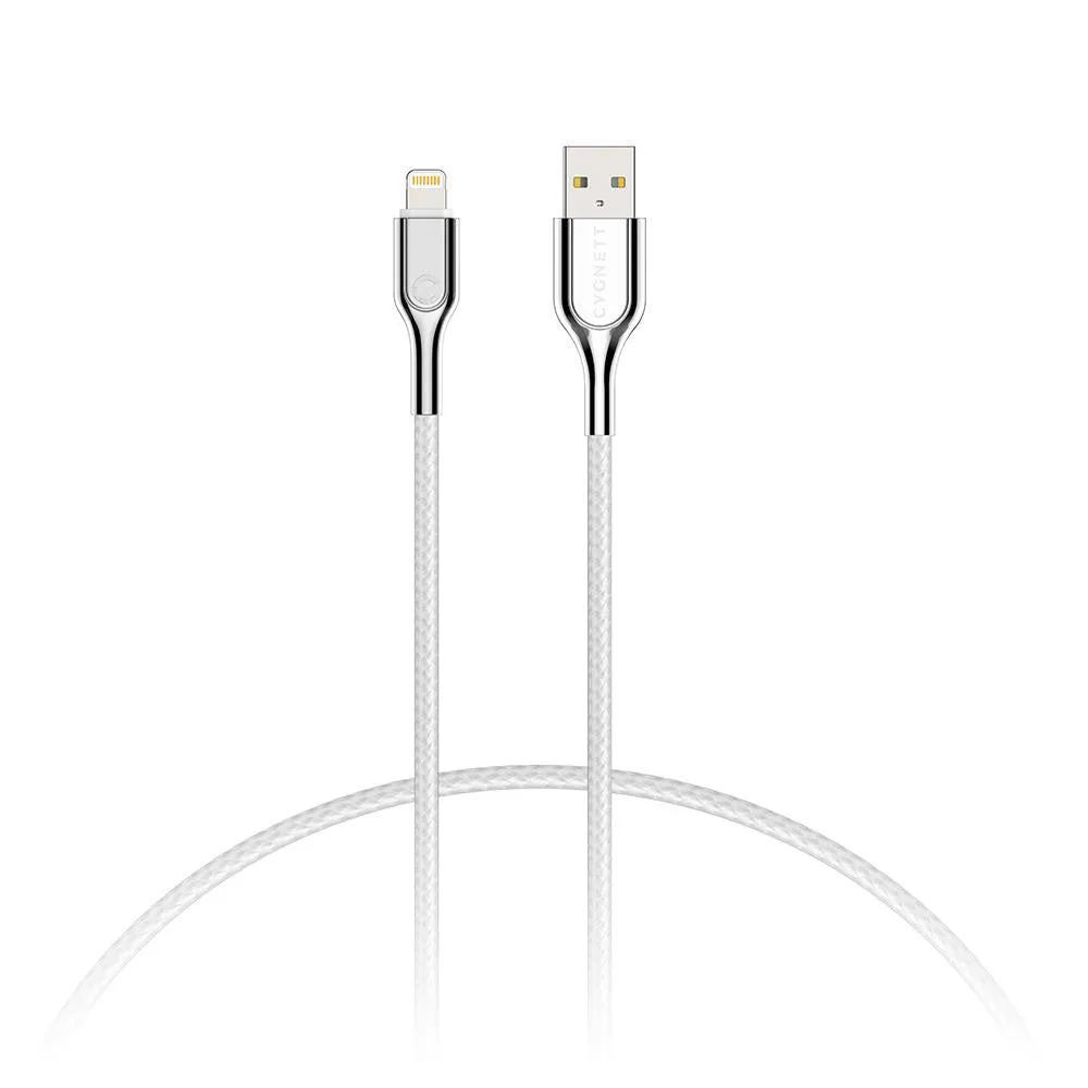 Cygnett Armoured Lightning to USB-A Cable 1M - White