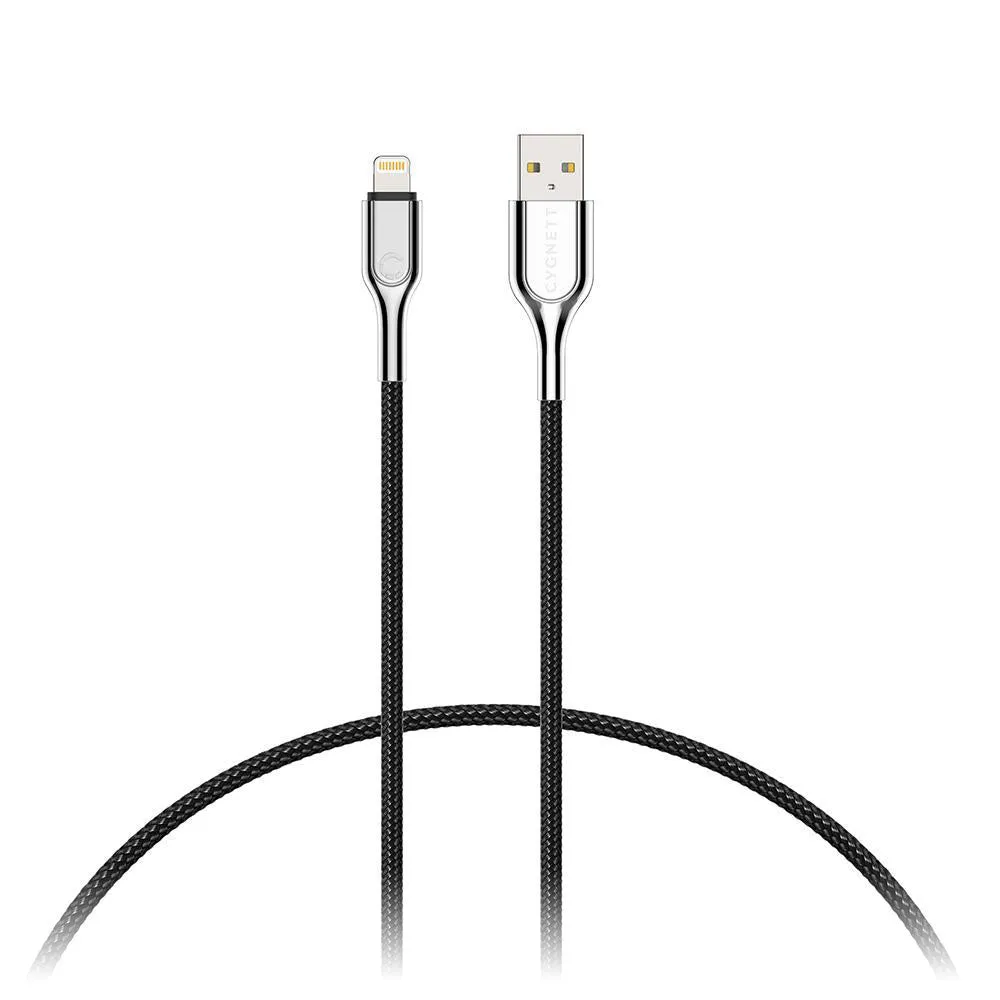 Cygnett Armoured Lightning to USB-A Cable 2M- Black