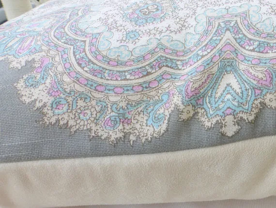 Designer Fabric throw pillow Cover, Home Accent fabric, Ronnie Gold Medallion Design