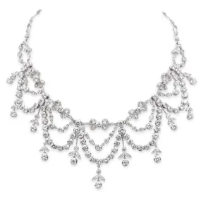 Diamond Garland Necklace in Platinum