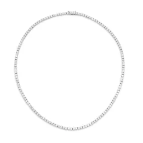 Diamond Rivière Necklace, 9.55 carats, in 18K White Gold