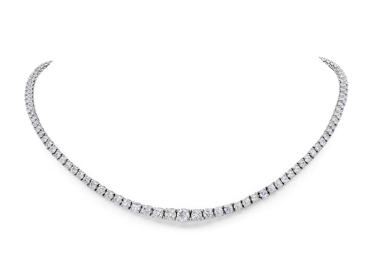 Diamond Rivière Necklace in Platinum