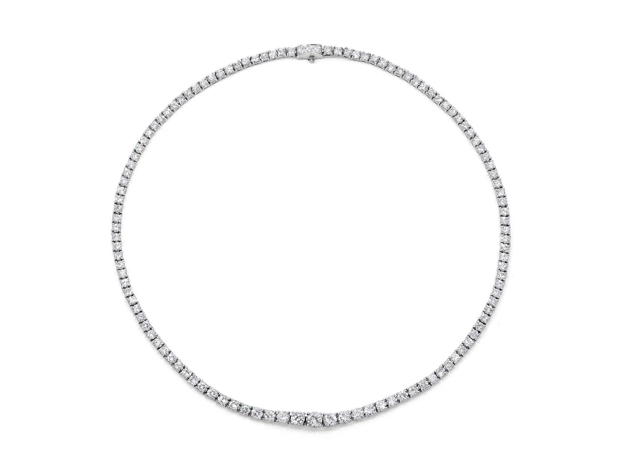 Diamond Rivière Necklace in Platinum