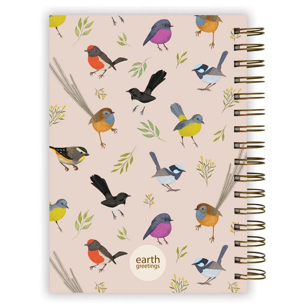Earth Greetings: A5 Lined Journal Little Birdies