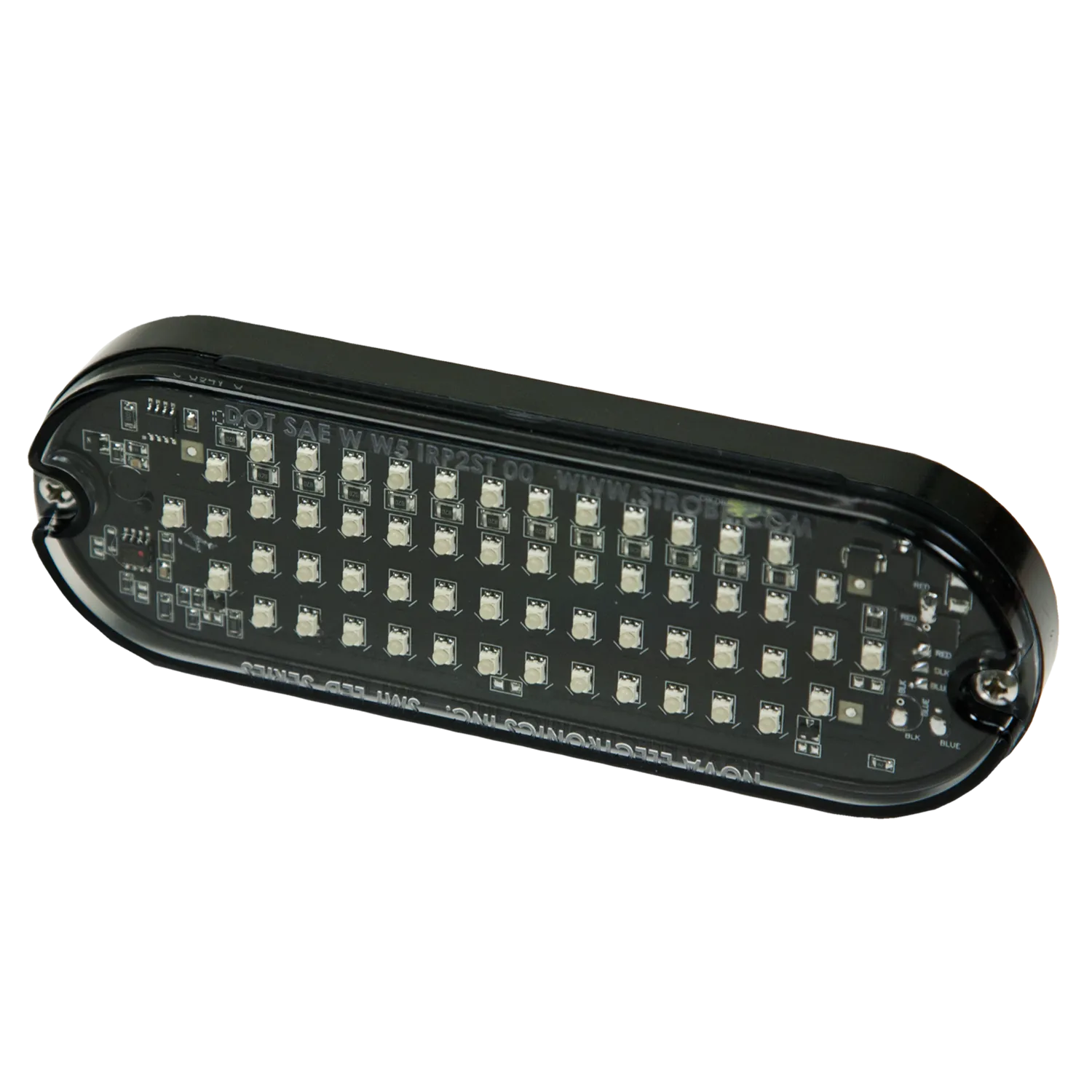 ECO 3920A ECCO Directional 56 LED Light (7.5" Oval, Amber, Grommet)