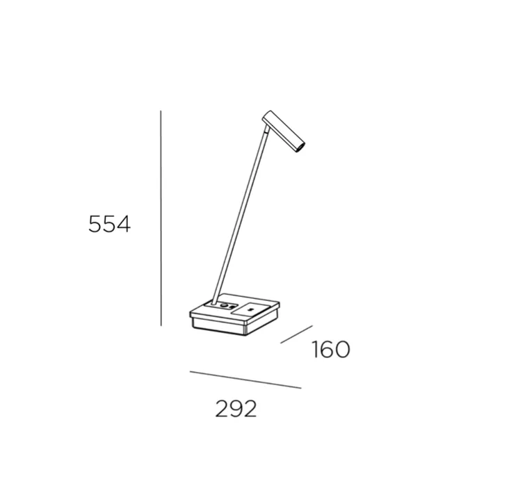 ELA White Elegant Directional Table Light With USB Device Charge - ID 10740
