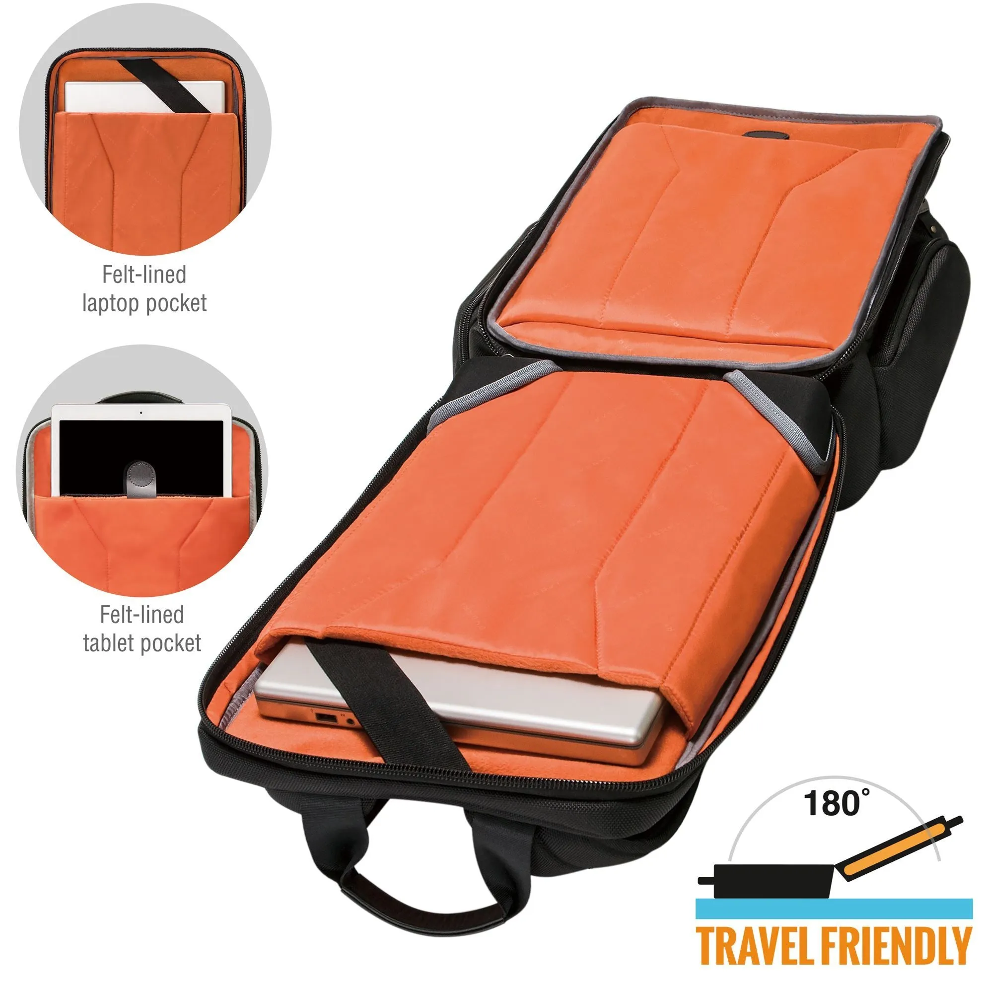 Everki Onyx Laptop Backpack, Up to 15.6'', Travel Friendly, Hard-Shell Quick-Access Sunglass Case, RFID Protection