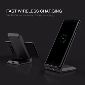 Fast Wireless Charger Station Holder NILLKIN Qi Wireless Charger Portable for iPhone X/8/8 Plus for Samsung S8/S9 Plus