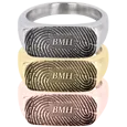 Forge Rectangle Ring Fingerprint Jewelry